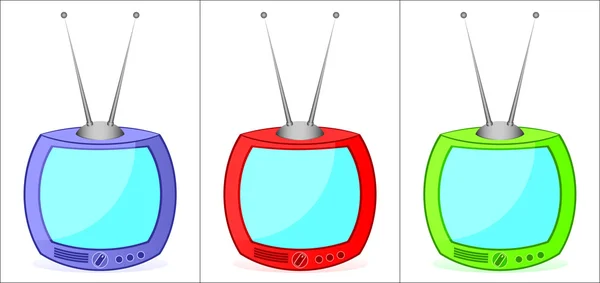 Χρωματιστοί τηλεοράσεις. — Διανυσματικό Αρχείο
