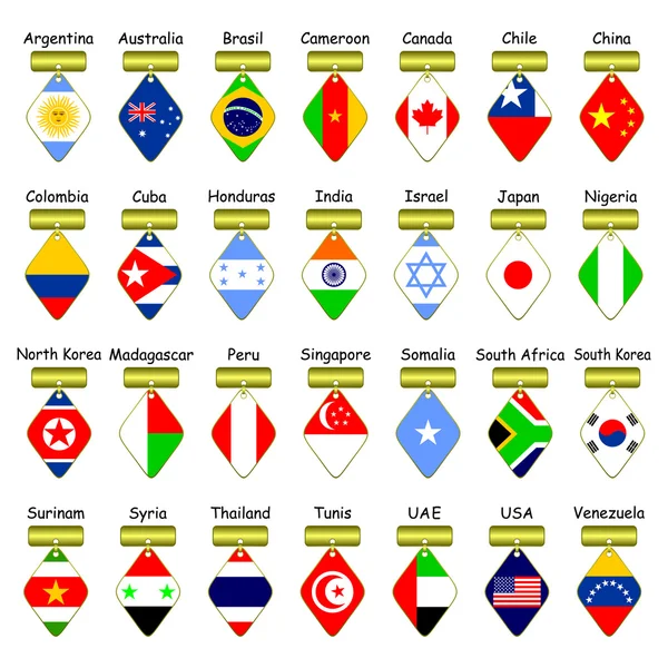 Icons of flags. — Stock Vector