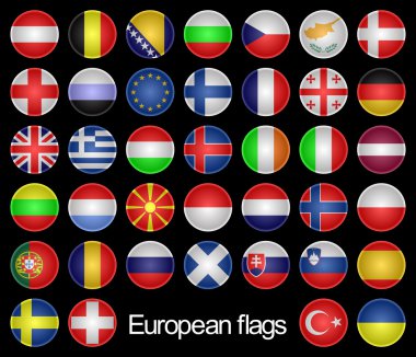 European flags. clipart