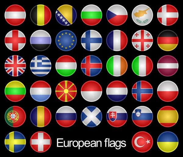 Europese vlaggen. — Stockfoto