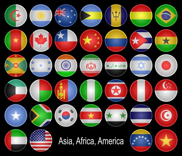 Flags-buttons. — Stock Photo, Image