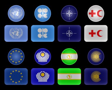 Flags of unions and organizations clipart