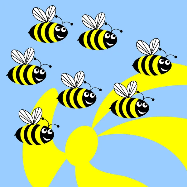 Бджоли . — стоковий вектор