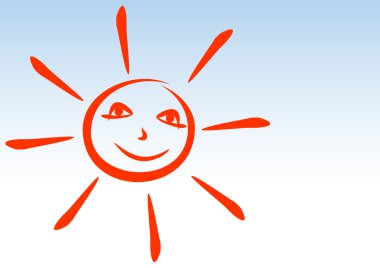 Sun smiles. clipart