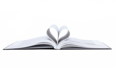 Heart from book pages clipart