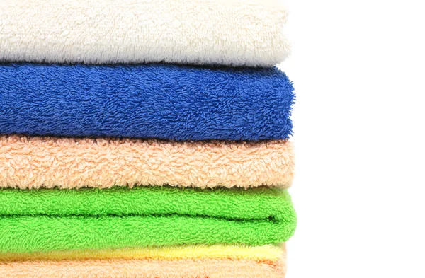 stock image Multicolour towels stacked