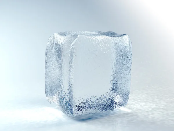 氷のキューブ (3 d レンダリングされたイラスト) — ストック写真