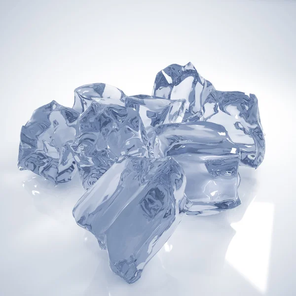 Cubes de glace (illustration en 3D ) — Photo