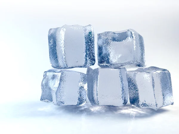 Ice cubes (3D rendered illustration) — Stock Photo, Image