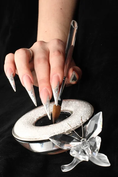 Unghie acriliche manicure — Foto Stock