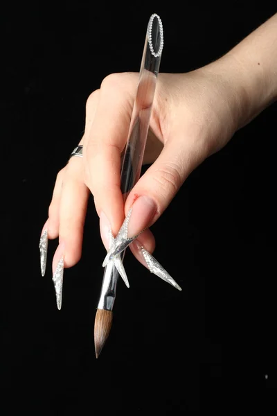 Manicure paznokcie akrylowe Zdjęcie Stockowe