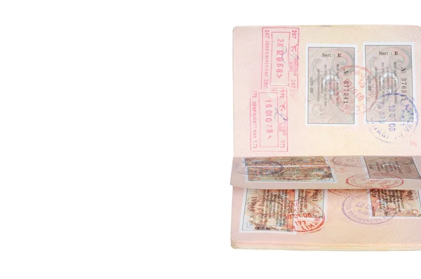 Visa stamps — Stock Photo, Image