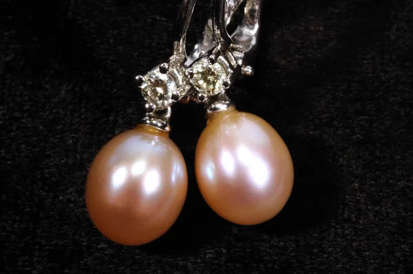 Ohrringe mit Perlen — Stockfoto