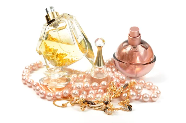 Parfum en sieraden — Stockfoto