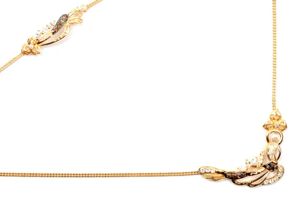 Golden jewelry frame — Stock Photo, Image