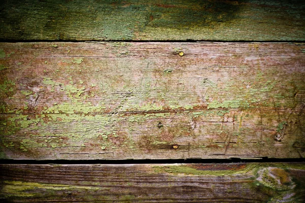 Green paint on the wood — Stock Photo, Image