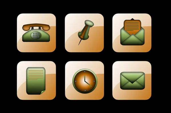 Green icons — Stock Photo, Image