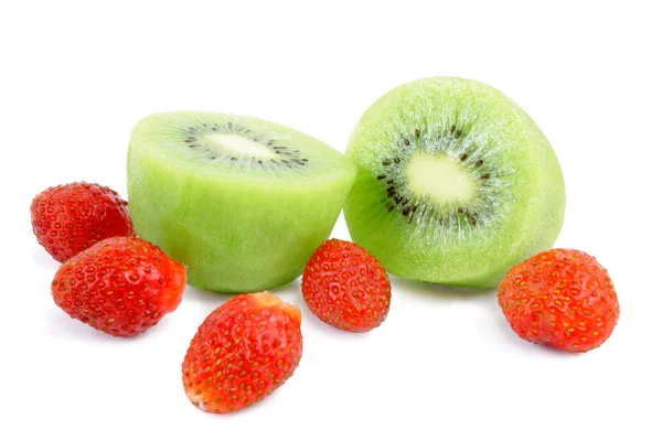 Kiwi och jordgubbar — Stockfoto