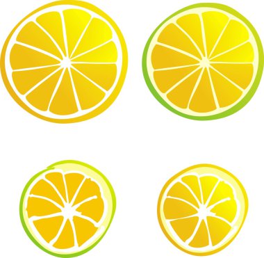 Stilyzed lemon cloves clipart