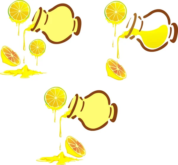 Stilyzed honey pot with honey and lemon — Stock Photo, Image