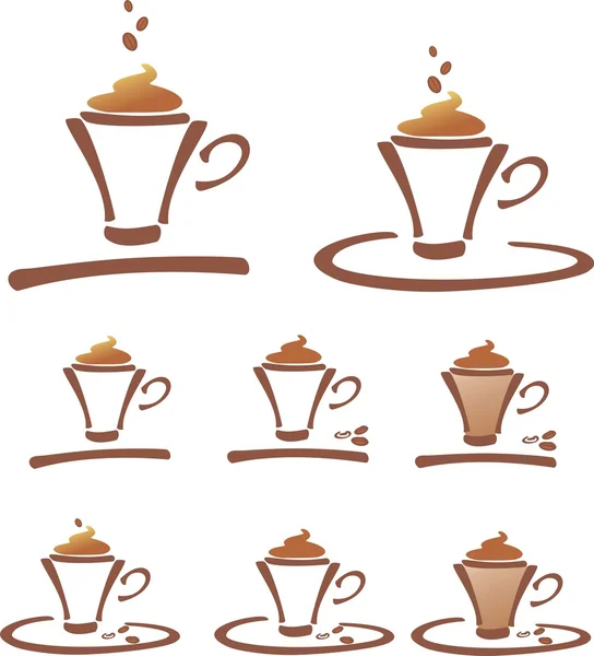 Stilyzed cup of coffee — Stock Photo, Image