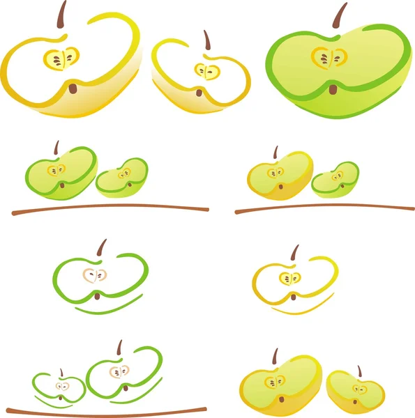 Frutas de maçã estilizadas — Fotografia de Stock