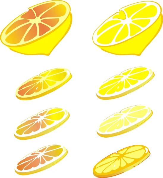 Gerezd citrom Stilyzed — Stock Fotó