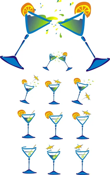 Stilyzed colored decorated cocktail — Stock Photo, Image