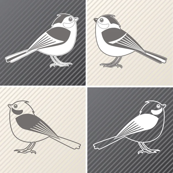 Aranyos madarak — Stock Vector