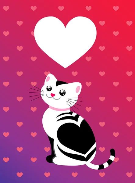 Caractère chaton heureux — Image vectorielle