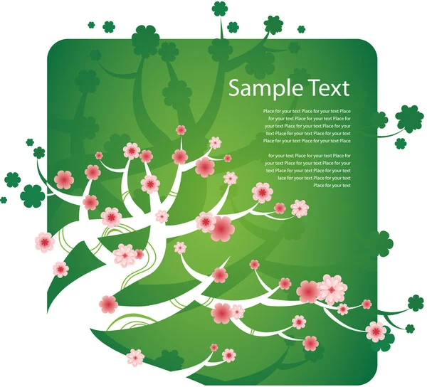 Green spring background — Stock Vector