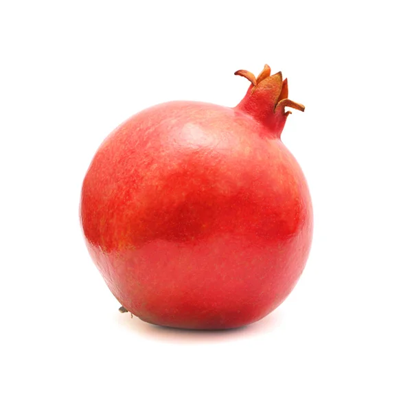 Red pomegranate fruit isolated on white — Stock Photo, Image
