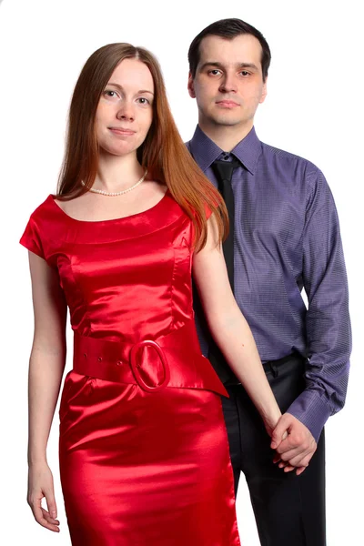 Retrato de una joven pareja guapa — Foto de Stock