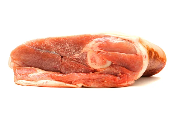 Cerdo crudo (pierna). Serie de imágenes de diferentes alimentos o — Foto de Stock