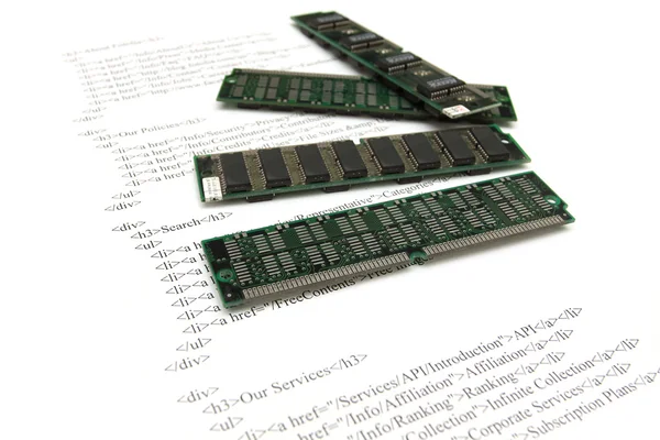 stock image Pc memory on page html