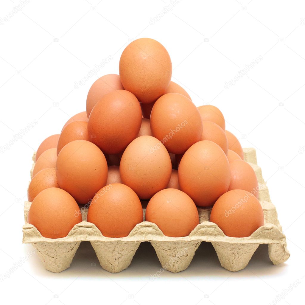 Pyramid of brown eggs