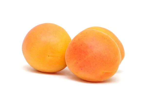Three apricot isolated on white — Stock Photo, Image