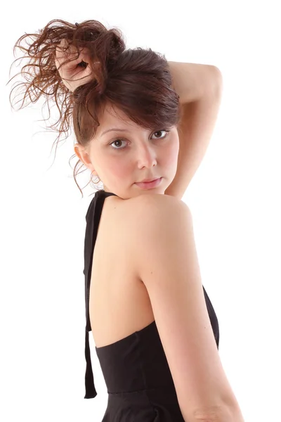 Joven hermosa adolescente con peinado creatividad — Foto de Stock