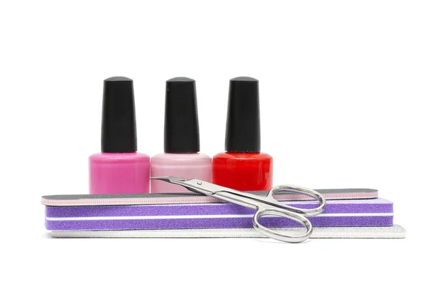 Nail care and polish. Manicure or pedicure background — Stock Photo, Image
