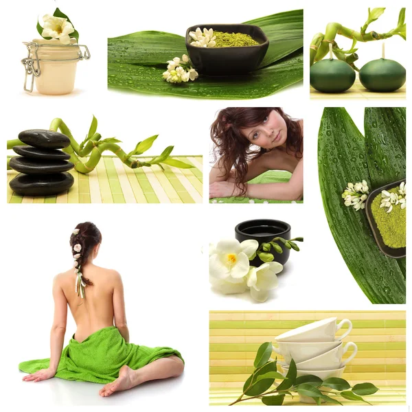 Wellness- en spa collage — Stockfoto