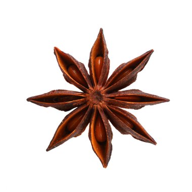 Star anise isolated on white clipart