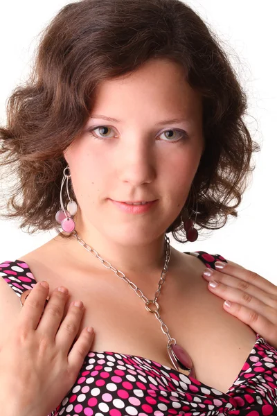 Portret van een jonge beautyful vrouw. Close-up — Stockfoto