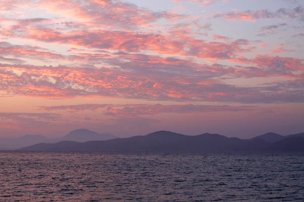 stock image Magnificent sunset on sea, Greece.