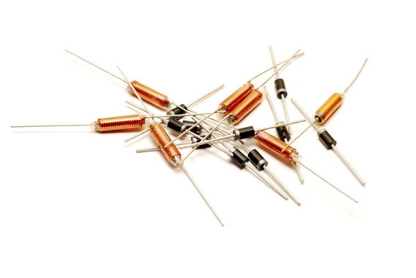 stock image Diodes and coils isolated