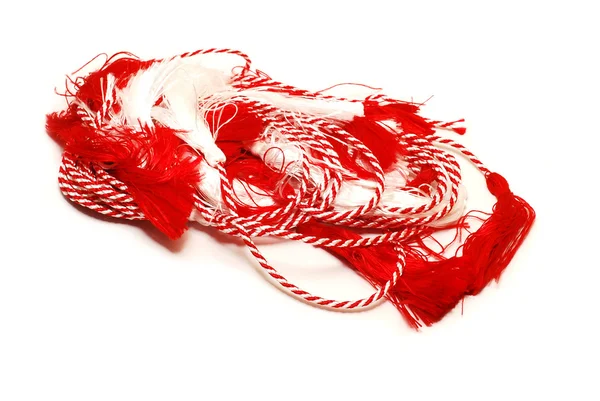 Red and white strings — Stock Photo, Image
