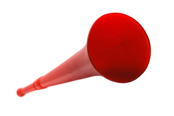 Красная вувузела — стоковое фото
