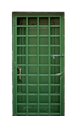 yeşil metal kapı