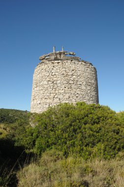 Stone windmill clipart