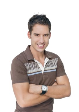 izole gülümseyen adam