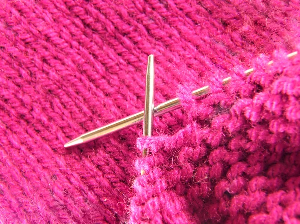 Růžový pletení — Stock fotografie